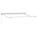 vidaXL Behúzható napellenző Tarka csíkos 350x200 cm szövet