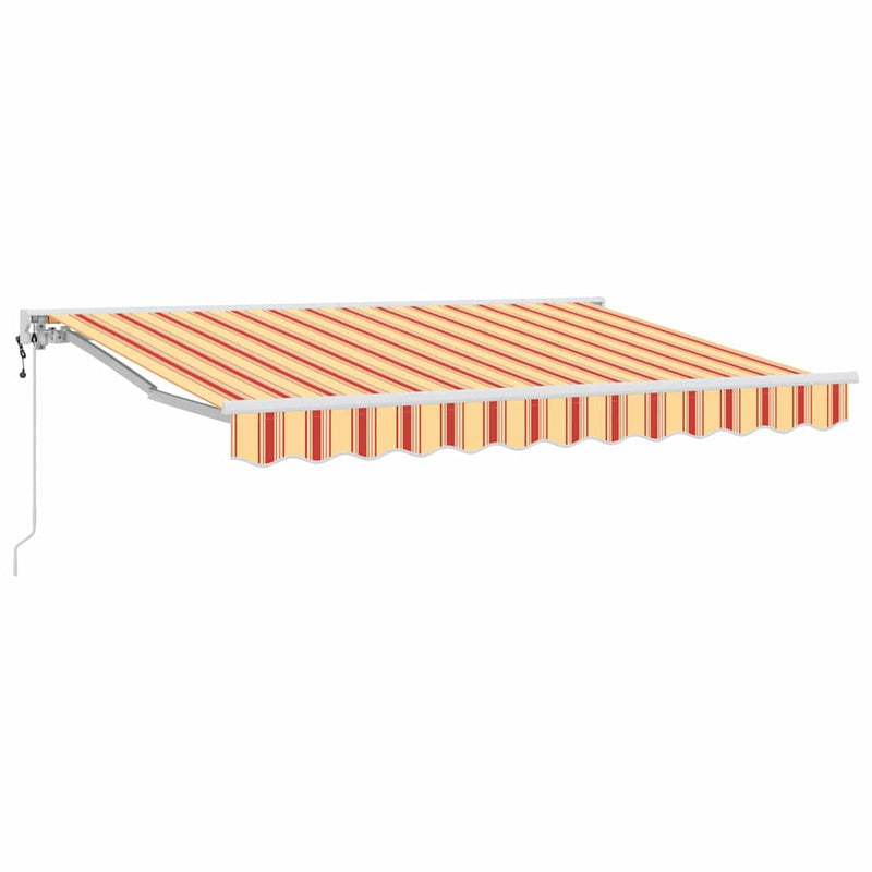 vidaXL Behúzható napellenző Tarka csíkos 350x200 cm szövet