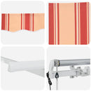 vidaXL Behúzható napellenző Sokszínű 350 x 200 cm Pamut és Alumínium