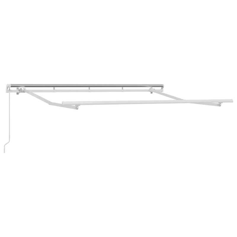 vidaXL Behúzható napellenző Piros, Fehér 350 x 200 cm