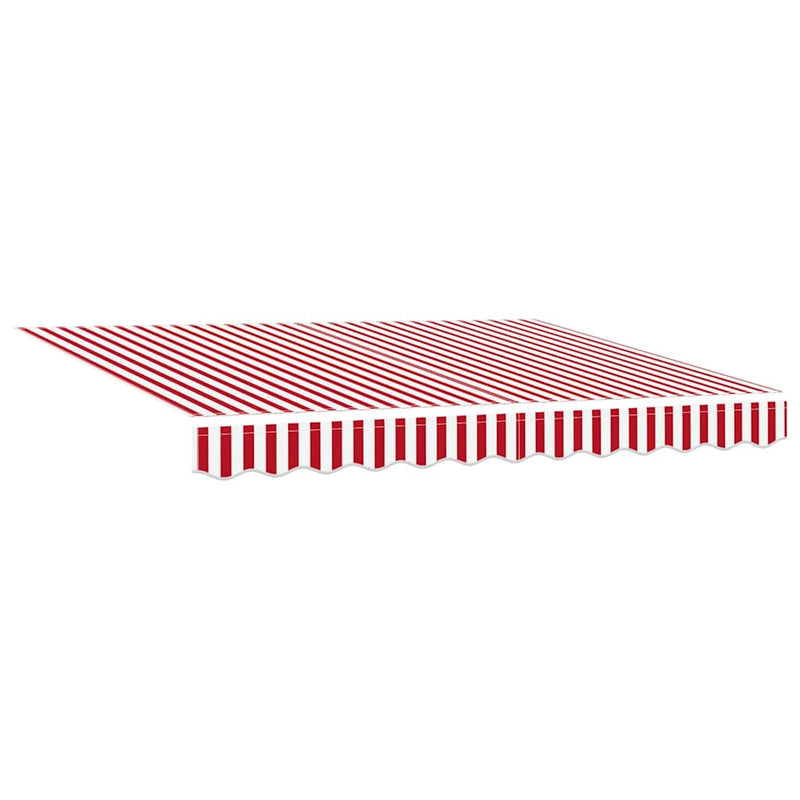 vidaXL Behúzható napellenző Piros, Fehér 350 x 200 cm