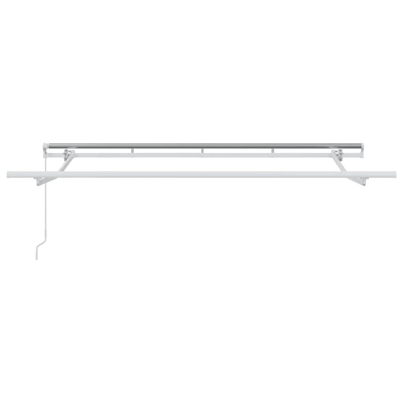 vidaXL Behúzható napellenző Piros, Fehér 350 x 200 cm