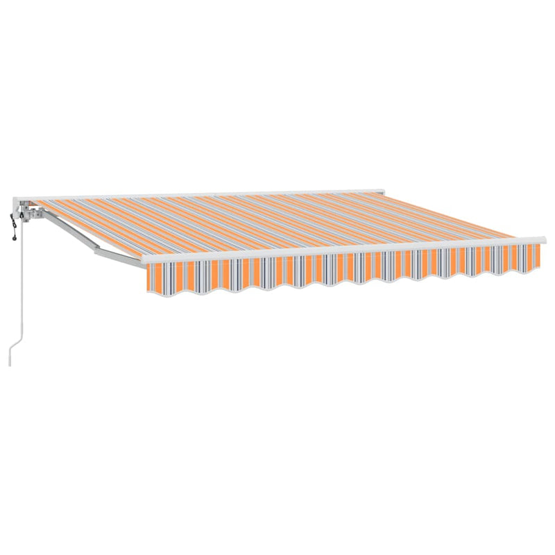 vidaXL Behúzható napellenző Tarka csíkos 350x200 cm szövet