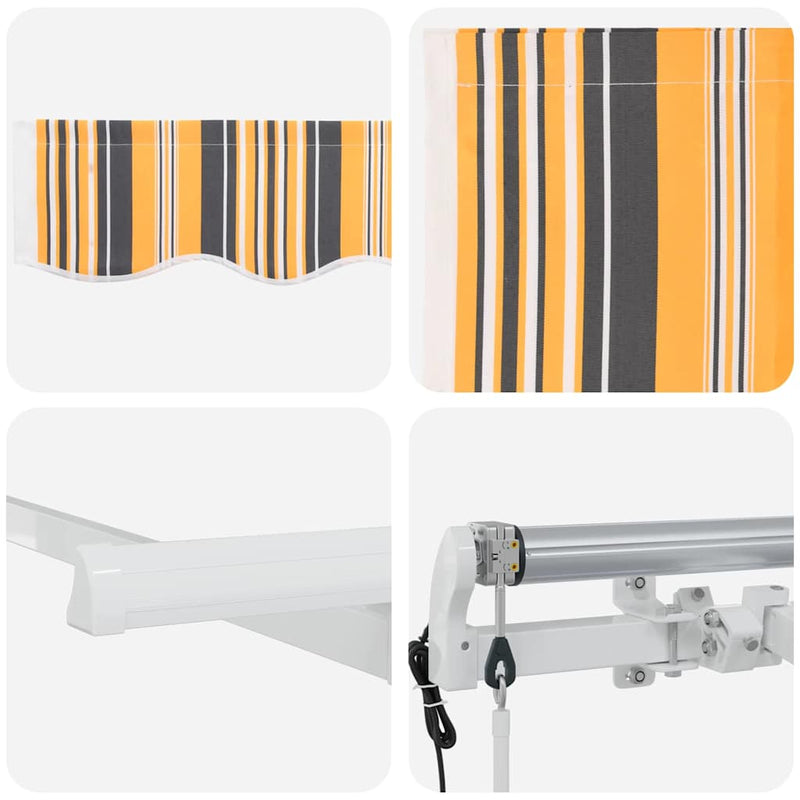 vidaXL Behúzható napellenző Sokszínű 350 x 200 cm