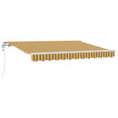 vidaXL Behúzható napellenző Sárga 350 x 200 cm szövet