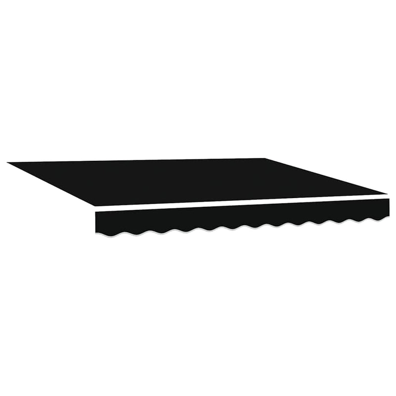 vidaXL Behúzható napellenző Fekete 350 x 200 cm Poliészter, Alumínium