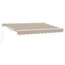 vidaXL Napernyő keret Bézs 350 x 200 cm Poliészter PU bevonattal