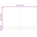 vidaXL Napernyő keret Bézs 350 x 200 cm Poliészter PU bevonattal