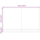 vidaXL Behúzható napellenző Bézs 350 x 200 cm szövet