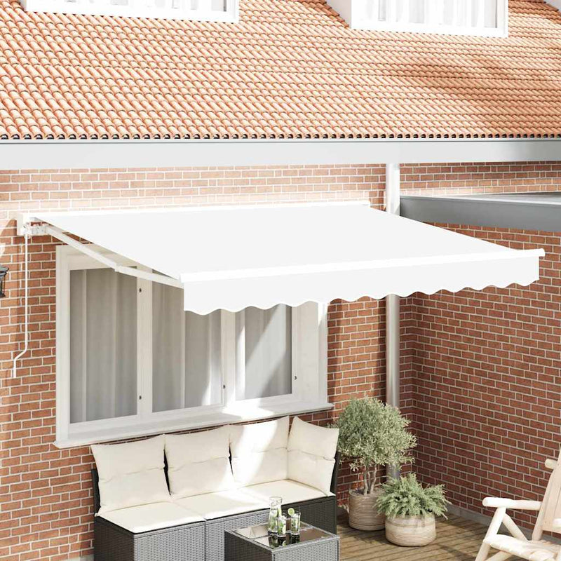 vidaXL Behúzható napellenző Fehér 350x200 cm szövet