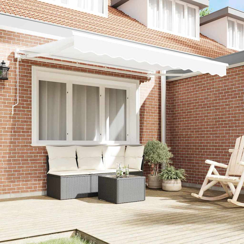 vidaXL Behúzható napellenző Fehér 350x200 cm szövet