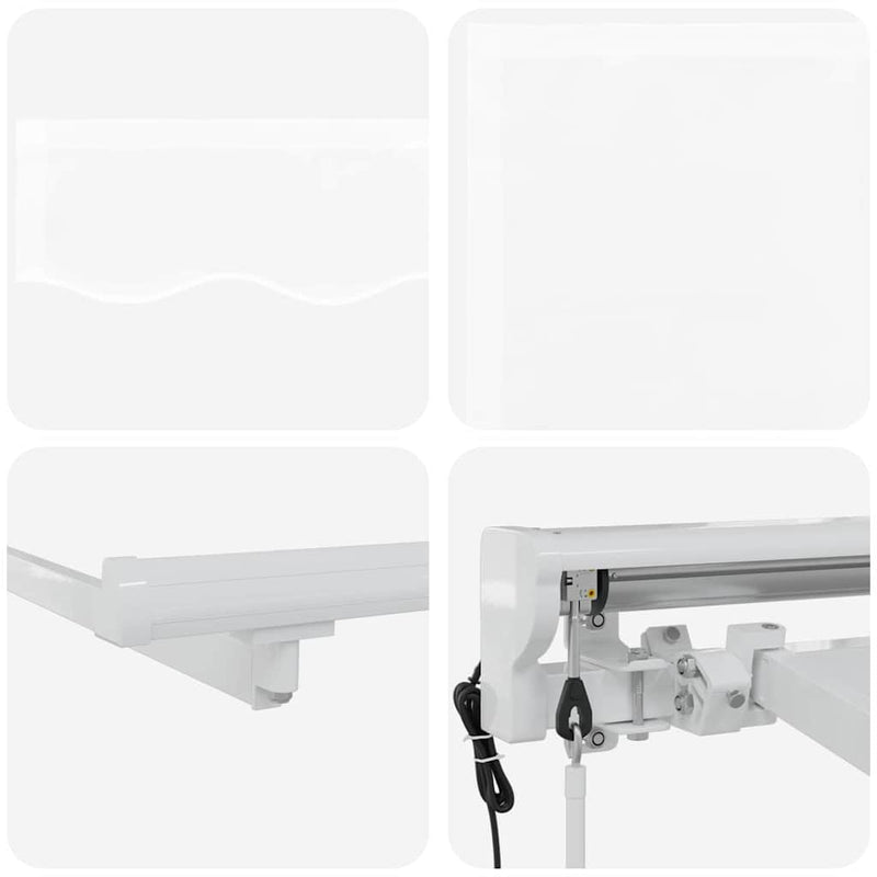 vidaXL Behúzható napellenző Fehér 350x200 cm szövet