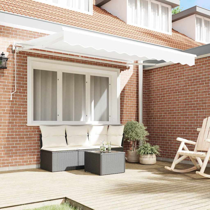 vidaXL Behúzható napellenző Fehér 350x200 cm szövet