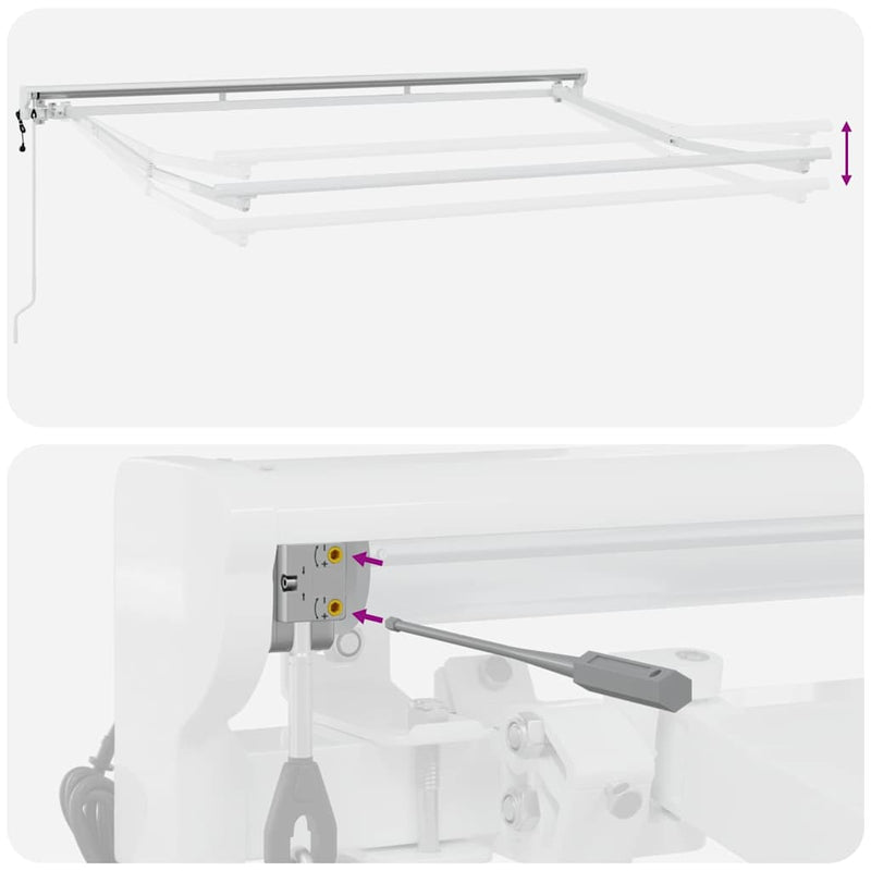 vidaXL Behúzható napellenző Fehér 350x200 cm szövet