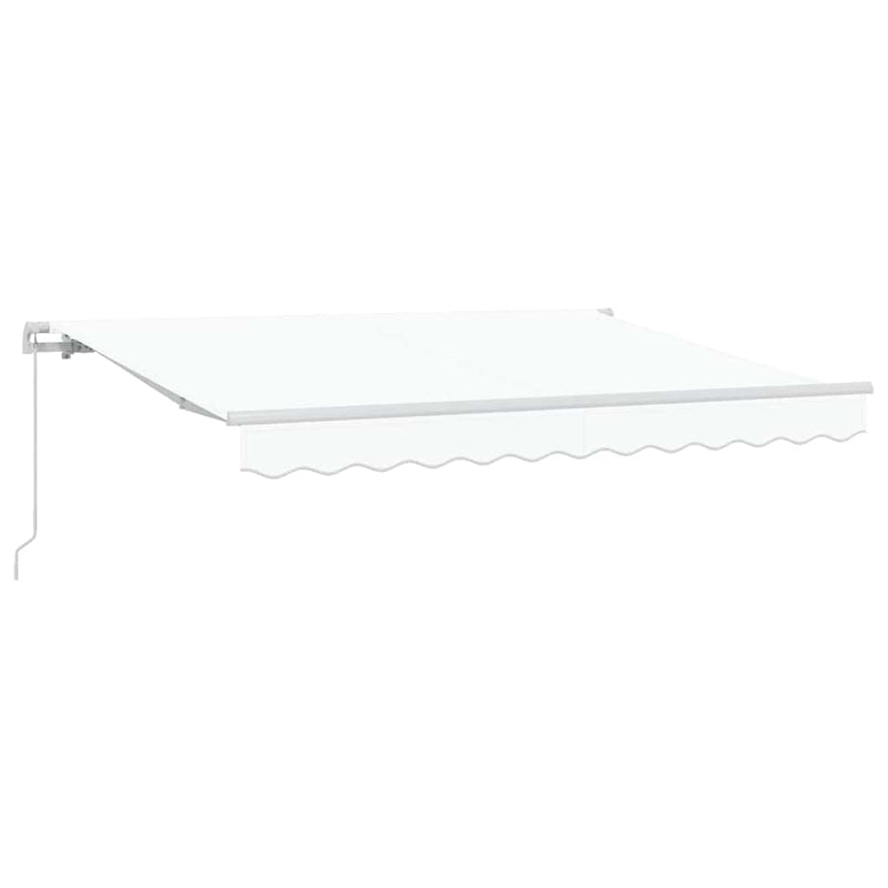 vidaXL Behúzható napellenző Fehér 350 x 200 cm Pamut és Alumínium
