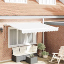 vidaXL Behúzható napellenző Fehér 350 x 200 cm szövet