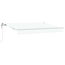 vidaXL Behúzható napellenző Fehér 350 x 200 cm szövet