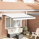 vidaXL Behúzható napellenző Fehér 350 x 200 cm szövet