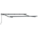 vidaXL Behúzható napellenző Piros 350 x 200 cm Pamut és Alumínium