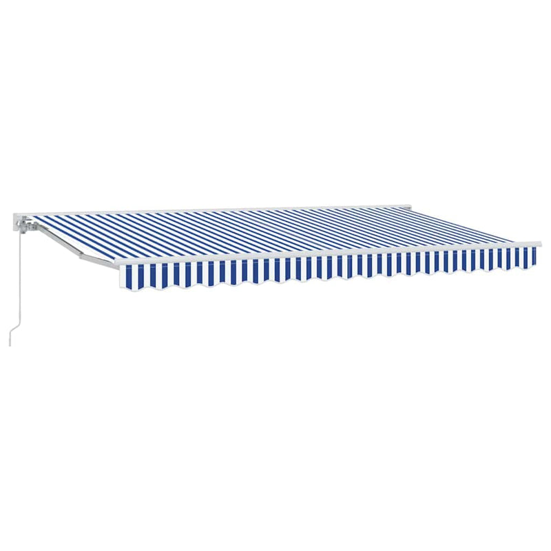 vidaXL Behúzható napellenző Kék és Fehér 400x200 cm szövet