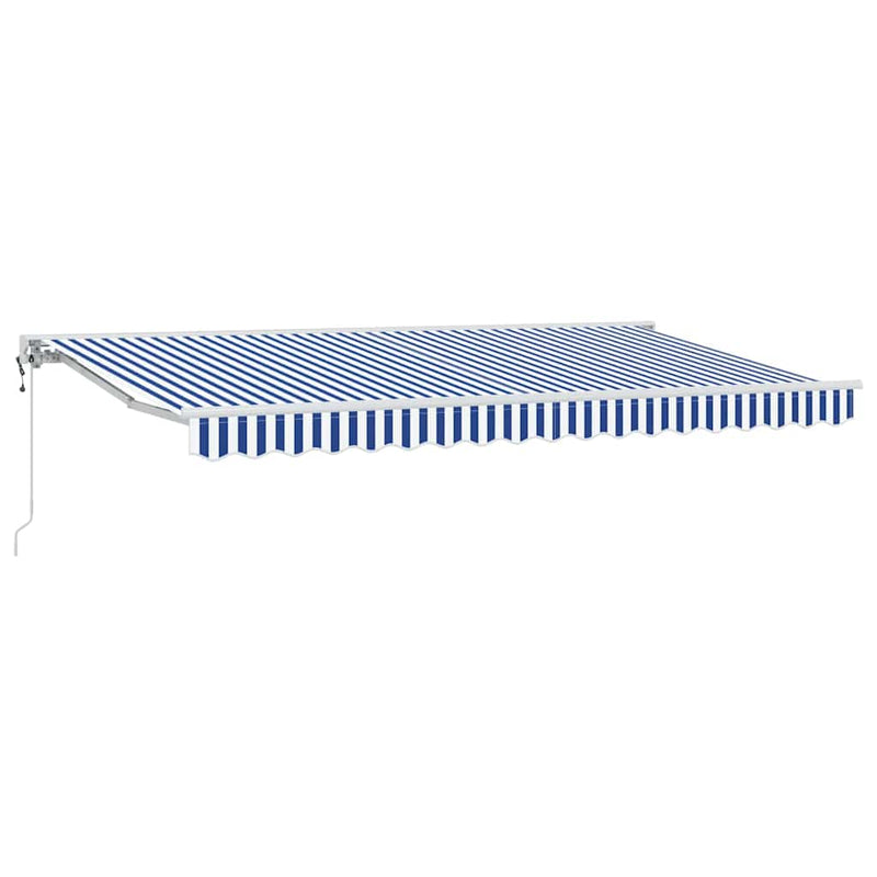 vidaXL Behúzható napellenző Kék és Fehér 400x200 cm szövet