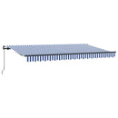 vidaXL Behúzható napellenző Kék 400 x 200 cm szövet