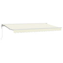 vidaXL Napernyő keret Krém 400 x 200 cm Poliészter PU bevonattal