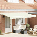 vidaXL Behúzható napellenző Krém 400 x 200 cm szövet