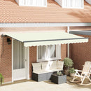 vidaXL Behúzható napellenző Krém 400 x 200 cm szövet