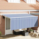 vidaXL Behúzható napellenző Kék és Fehér 400 x 200 cm