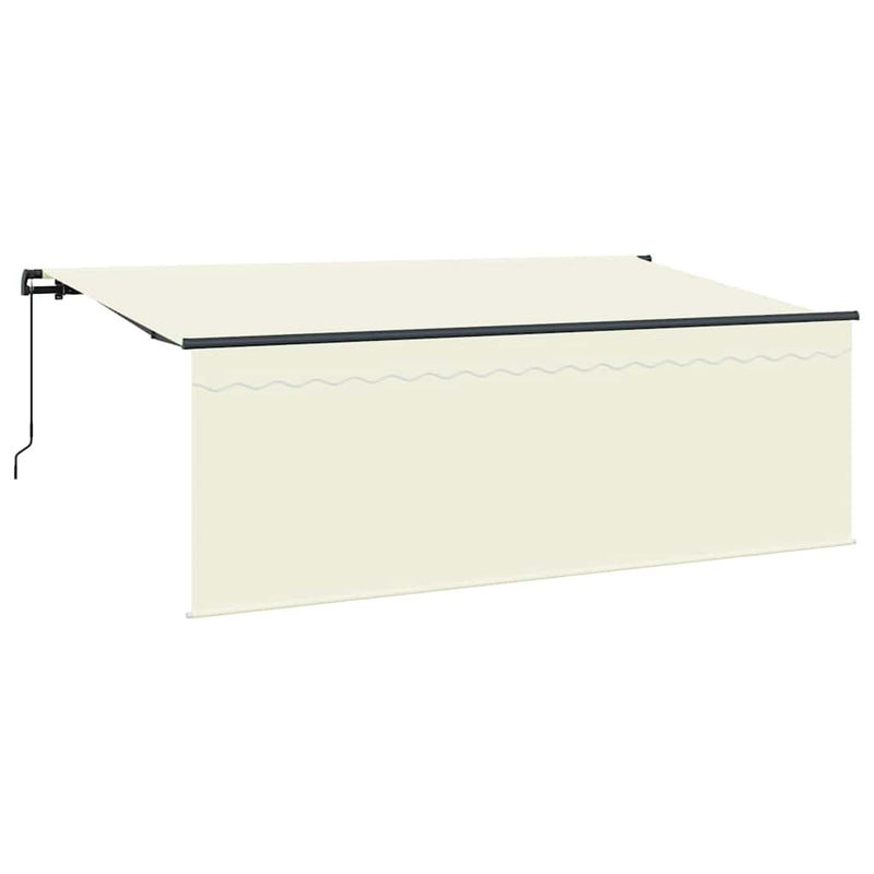 vidaXL Behúzható napellenző Krém és antracit és barna 400 x 200 cm
