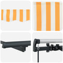 vidaXL Behúzható napellenző Sárga és Fehér 400 x 200 cm