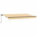 vidaXL Behúzható napellenző Sárga és Fehér 400 x 200 cm