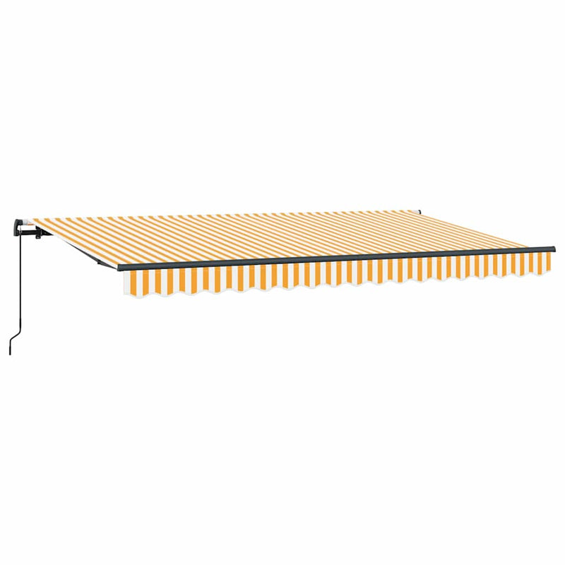 vidaXL Behúzható napellenző Sárga és Fehér 400 x 200 cm