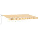 vidaXL Behúzható napellenző Sárga 400 x 200 cm szövet