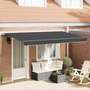 vidaXL Behúzható napellenző Antracit 400 x 200 cm szövet