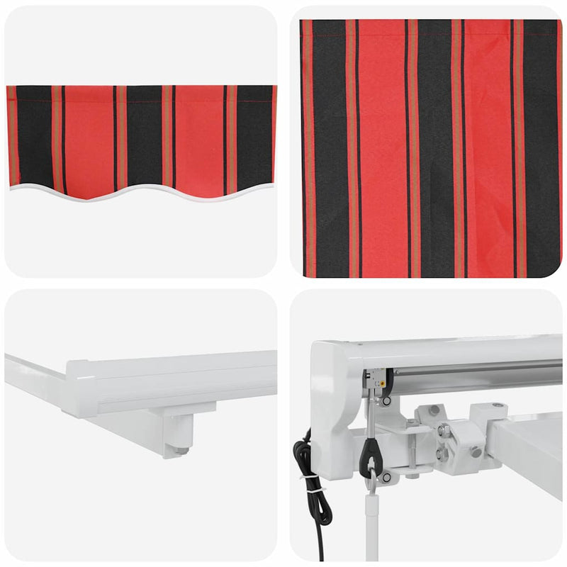 vidaXL Behúzható napellenző Tarka csíkos 400x200 cm szövet
