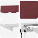 vidaXL Behúzható napellenző Burgundi 400x200 cm szövet