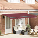 vidaXL Behúzható napellenző Burgundi 400 x 200 cm szövet