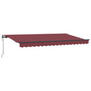 vidaXL Behúzható napellenző Burgundi 400 x 200 cm szövet
