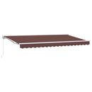 vidaXL Napernyő keret Barna 400 x 200 cm Poliészter PU bevonattal