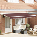 vidaXL Napernyő keret Barna 400 x 200 cm Poliészter PU bevonattal