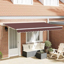 vidaXL Behúzható napellenző Barna 400 x 200 cm szövet