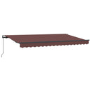 vidaXL Behúzható napellenző Barna 400 x 200 cm szövet