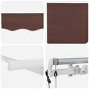 vidaXL Behúzható napellenző Barna 400 x 200 cm szövet
