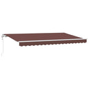 vidaXL Behúzható napellenző Barna 400 x 200 cm szövet