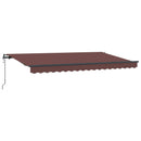vidaXL Behúzható napellenző Barna 400 x 200 cm szövet