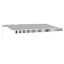 vidaXL Behúzható napellenző Antracit 400 x 200 cm szövet