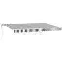 vidaXL Behúzható napellenző Antracit 400 x 200 cm szövet