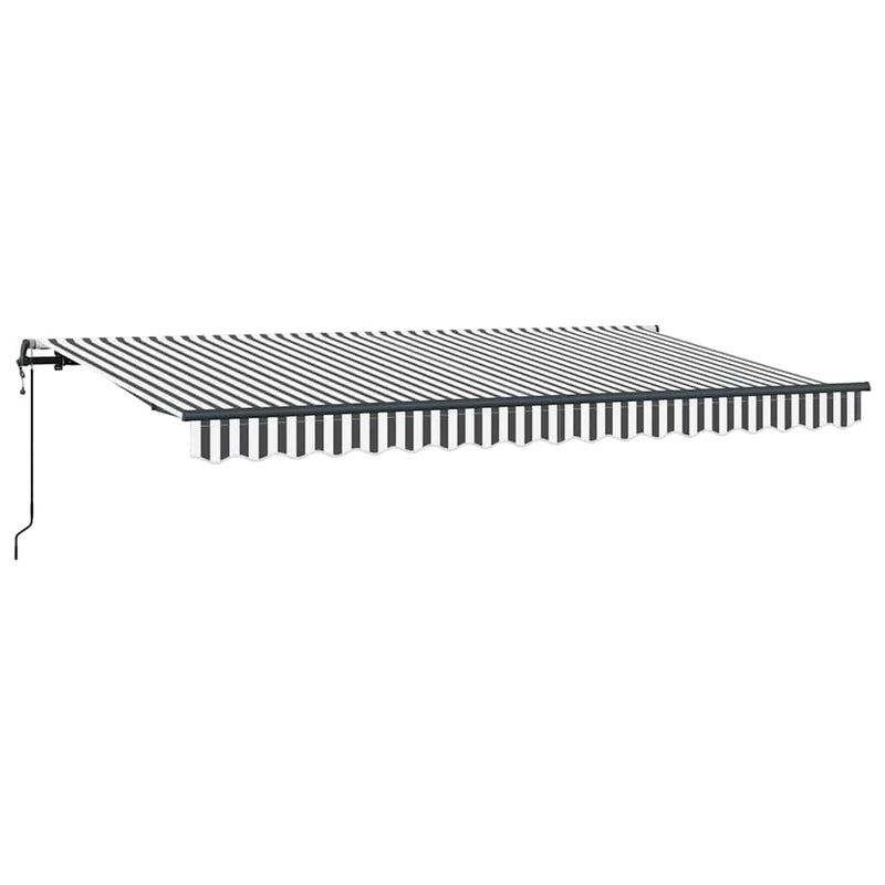 vidaXL Behúzható napellenző Antracit, Fehér 400 x 200 cm